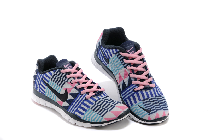 NIKE FREE TR FIT 3 PRT femmes chaussures de course rose bleue (3)